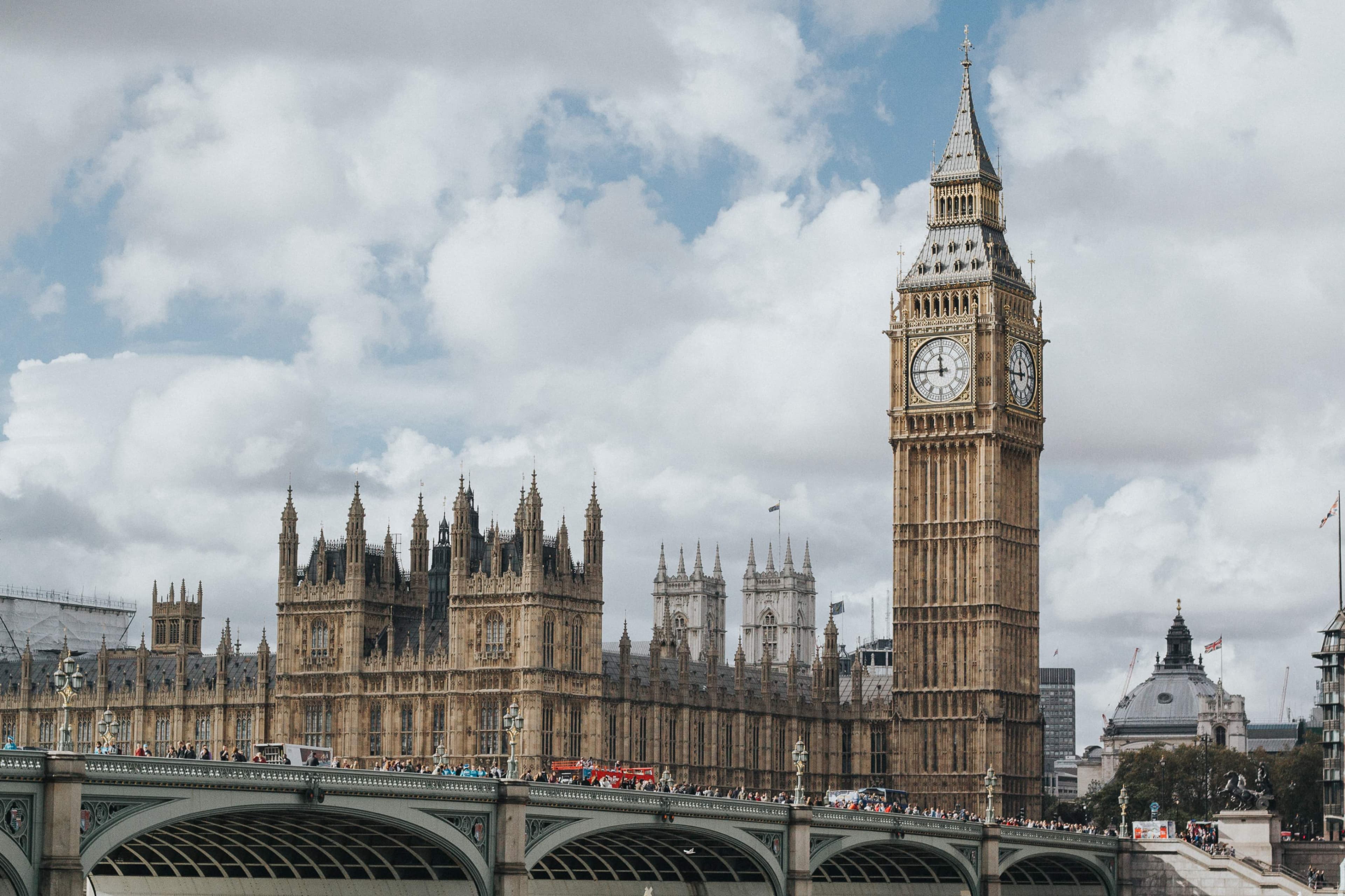 Entrances to Big Ben, Westminster Abbey in London and more